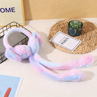 Cute Bunny Cap Headphone Plush Ear Muff Winter Headwear for Women & Girls – Soft Warm Cartoon Style (Random Color)