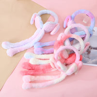 Cute Bunny Cap Headphone Plush Ear Muff Winter Headwear for Women & Girls – Soft Warm Cartoon Style (Random Color)