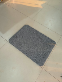 Heavy-Duty Anti-Slip PVC Coil Foot Mat / Dura Mat for Home & Commercial Entryways - Black
