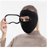 Windproof Anti Dust Full Face Masks Cycling Ski Breathable Masks Eye HD Anti Fog Goggles Hood Cover Winter Warm Hat Caps (random color) Rs 280