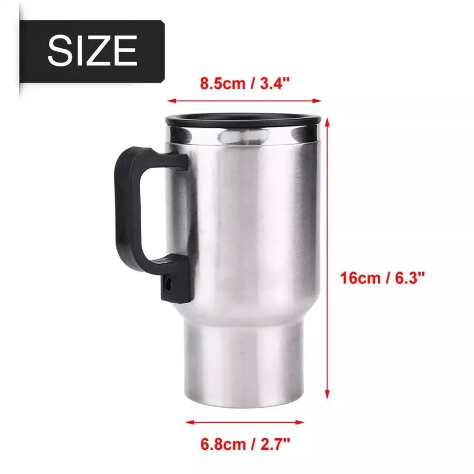 12 Volts 450 ml Heated Travel Mug Coffee /Tea/Soup Cup Car Charging Electric Kettle