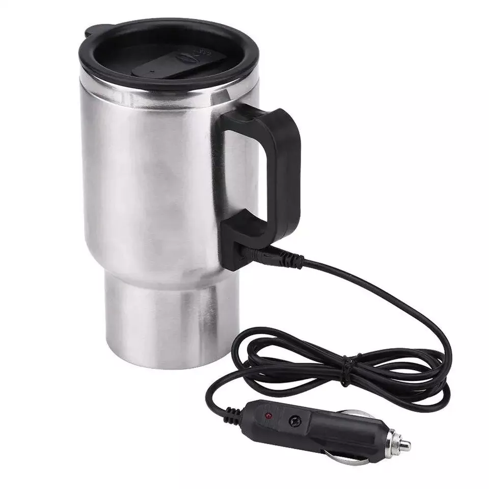 12 Volts 450 ml Heated Travel Mug Coffee /Tea/Soup Cup Car Charging Electric Kettle