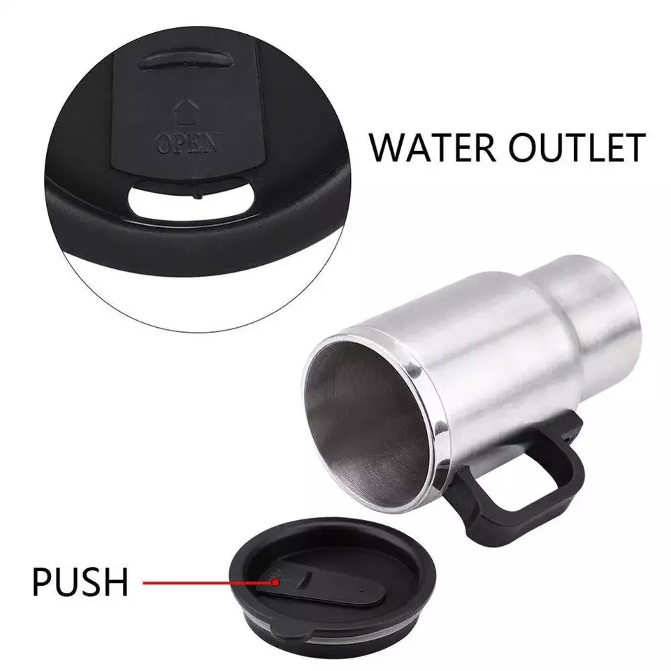 12 Volts 450 ml Heated Travel Mug Coffee /Tea/Soup Cup Car Charging Electric Kettle