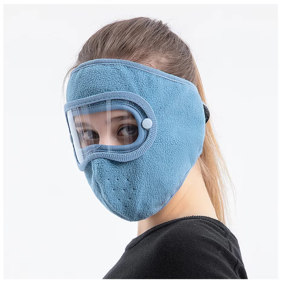 Windproof Anti Dust Full Face Masks Cycling Ski Breathable Masks Eye HD Anti Fog Goggles Hood Cover Winter Warm Hat Caps (random color) Rs 280