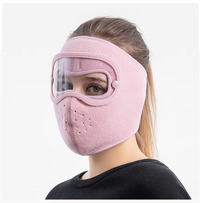 Windproof Anti Dust Full Face Masks Cycling Ski Breathable Masks Eye HD Anti Fog Goggles Hood Cover Winter Warm Hat Caps (random color) Rs 280
