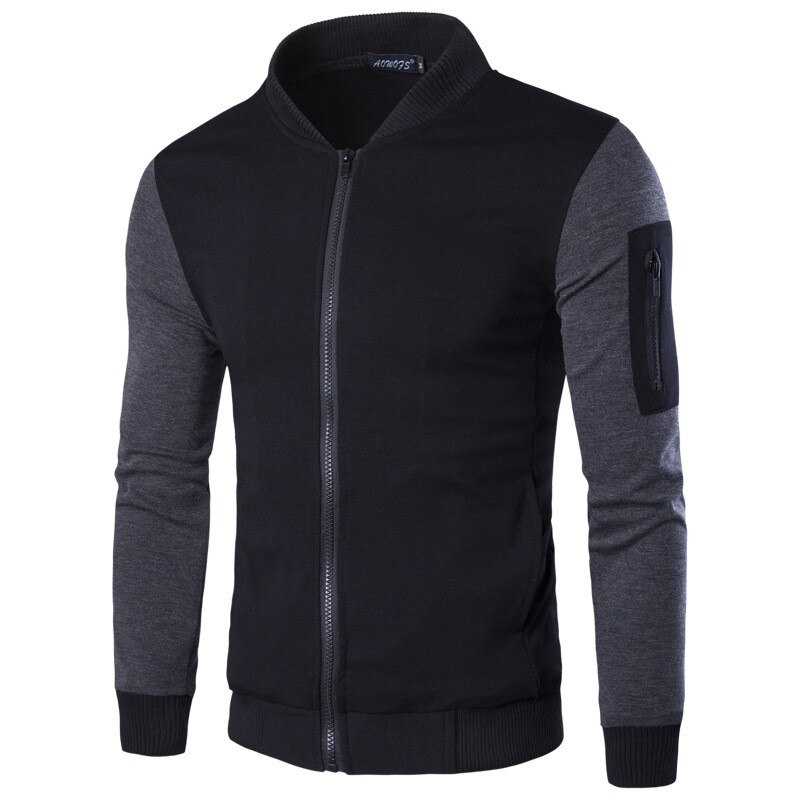 Men's Winter Bomber Zipper Jacket - Black (Edition 2) - L, Black