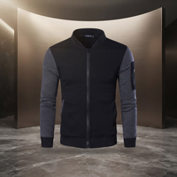 Men's Winter Bomber Zipper Jacket - Black (Edition 2) - L, Black