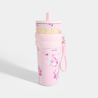 Flowers Tumbler 700ml – Stylish Floral Design Drinking Cup for Home, Office & Everyday Use - White