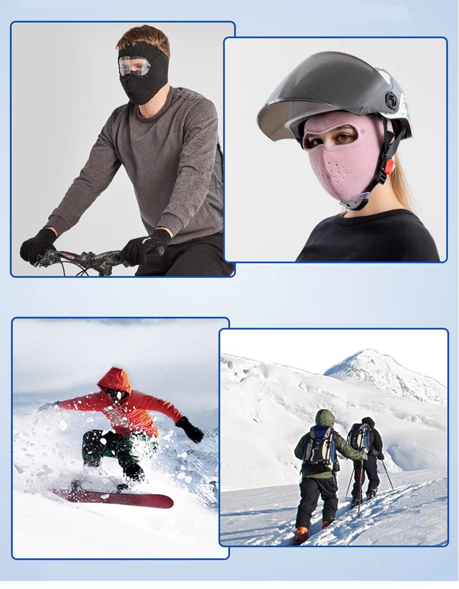 Windproof Anti Dust Full Face Masks Cycling Ski Breathable Masks Eye HD Anti Fog Goggles Hood Cover Winter Warm Hat Caps (random color) Rs 280
