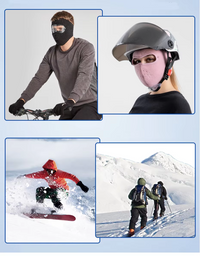 Windproof Anti Dust Full Face Masks Cycling Ski Breathable Masks Eye HD Anti Fog Goggles Hood Cover Winter Warm Hat Caps (random color) Rs 280