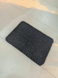 Heavy-Duty Anti-Slip PVC Coil Foot Mat / Dura Mat for Home & Commercial Entryways - Black